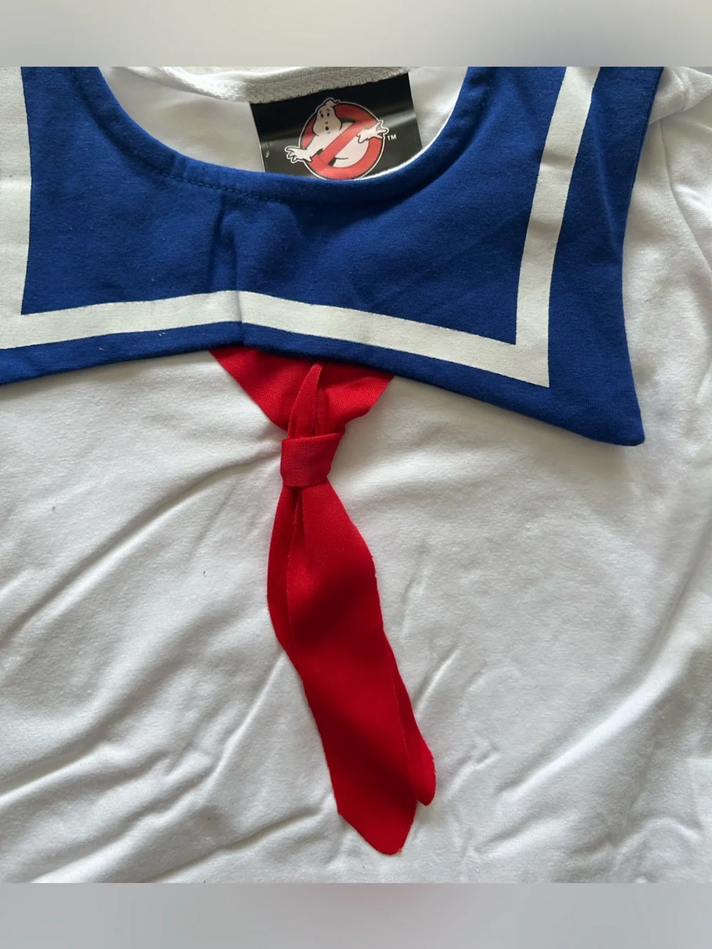 NWT Ghostbusters Stay Puft Marshmallow Man baby romper costume - Picture 11 of 16